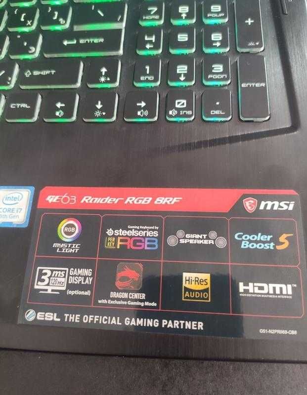 Ноутбук MSI GF63 Thin 11SC Black