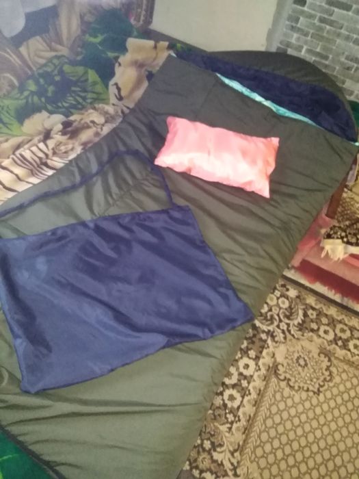 Широкий 220см зимний спальный мешок Спальник Зсу до - 30 мороза