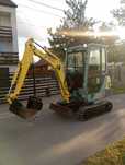 Minikoparka Yanmar B18ex rozsuwane podwozie długie ramię