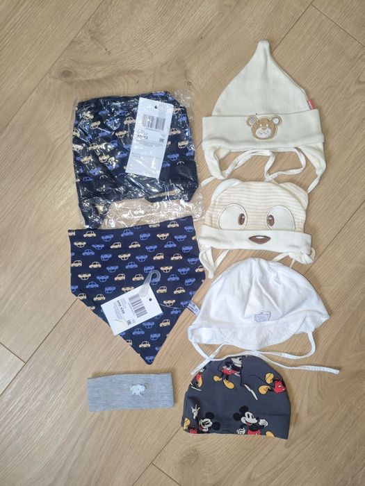 Paczka ubranek dla noworodka dla chłopczyka spodnie body rozmiar 56-62