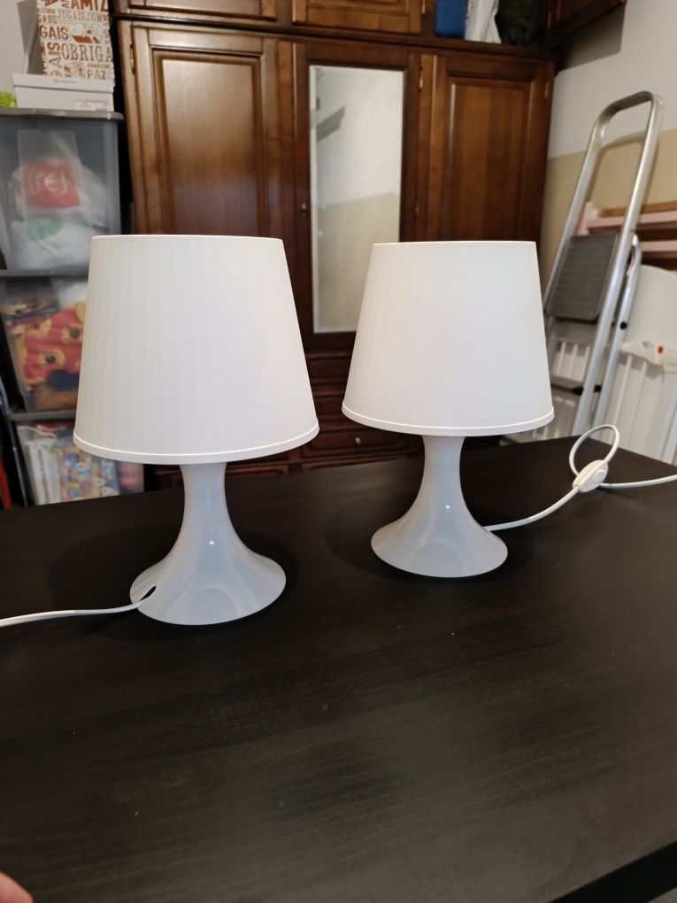 Candeeiros de mesa, branco, 29 cm