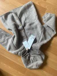 Kurtka w stylu engel 116/120 welna merino welnuss sweterek unisex