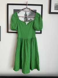 Zielona sukienka xs h&m lato wiosna nowa