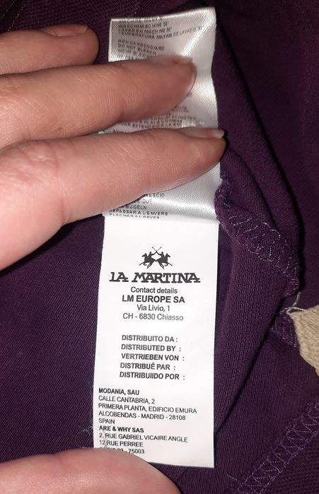 Фирменный лонгслив-поло La Martina Оригинал