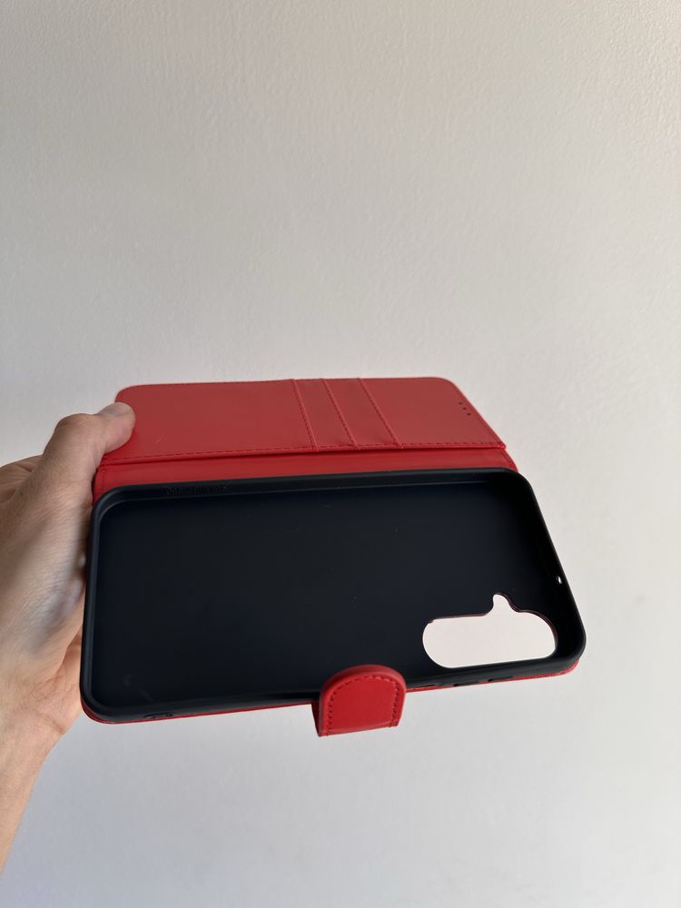 Etui Zamykane czerwone wysoka jakość do SAMSUNG GALAXY M16 / M16 5G