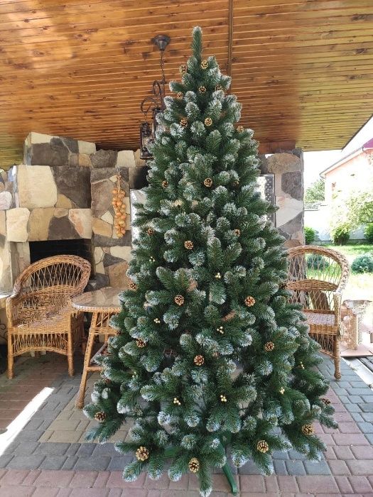 ТОП Ялинка штучна кармен з шишками перлами 1.5-2.5м Елка искусственная