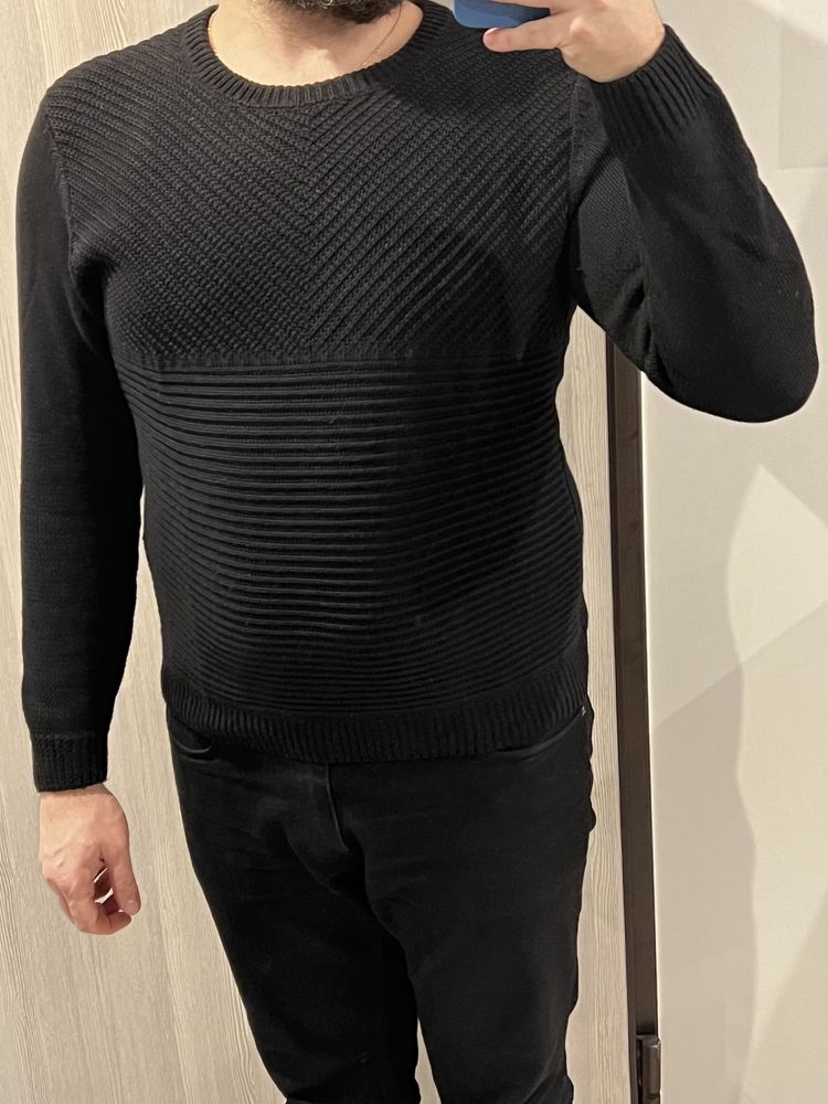 Czarny, męski, ciepły sweter Medicine XL
