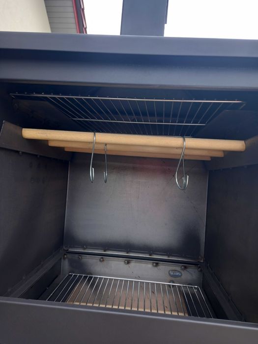 Wędzarnia metalowa ogrodowa XXL - dwa paleniska - Nowość !