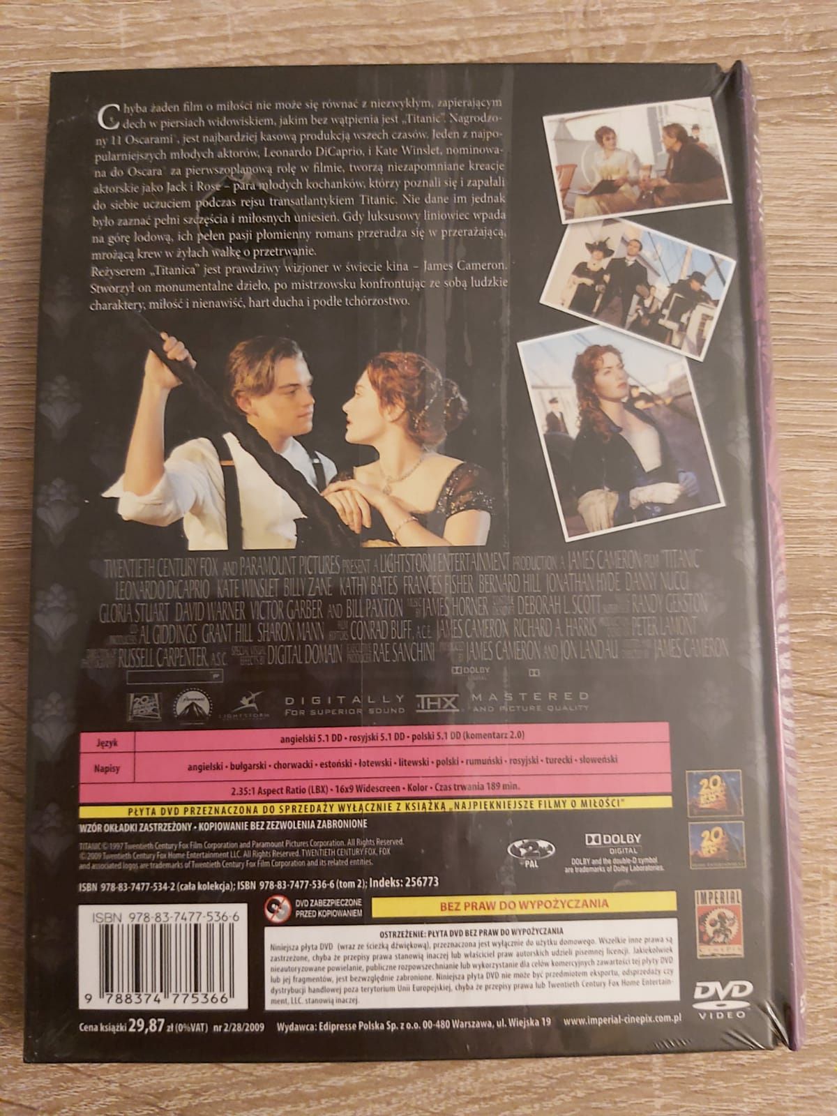 Titanic- L. DiCaprio,K. Winslet Polski Lektor Folia 2 Dvd Unikat