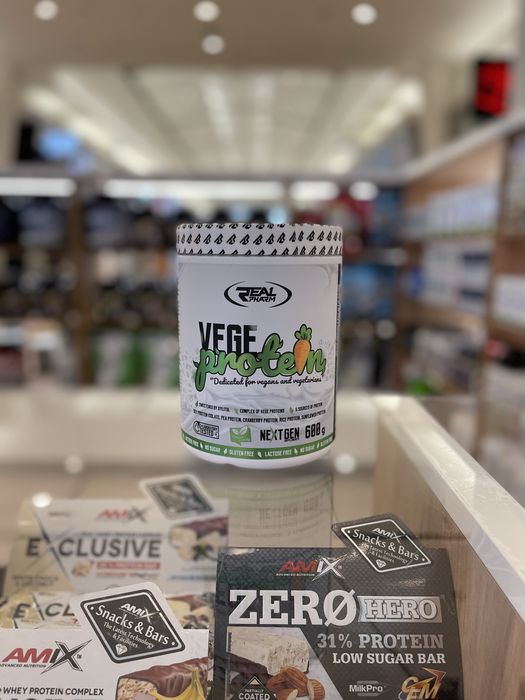 Vege białko Real Pharm Vege Protein 600G czekolada masa mięśnie RADOM