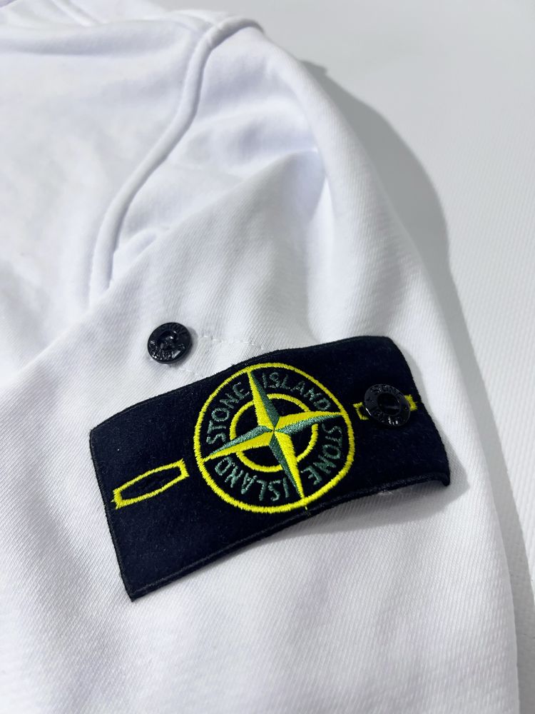 Зіп худі Stone Island | Кофта Стон Айленд | Зипка | Стоник Білий