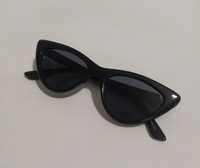 Okulary przeciwsłoneczne czarne kocie