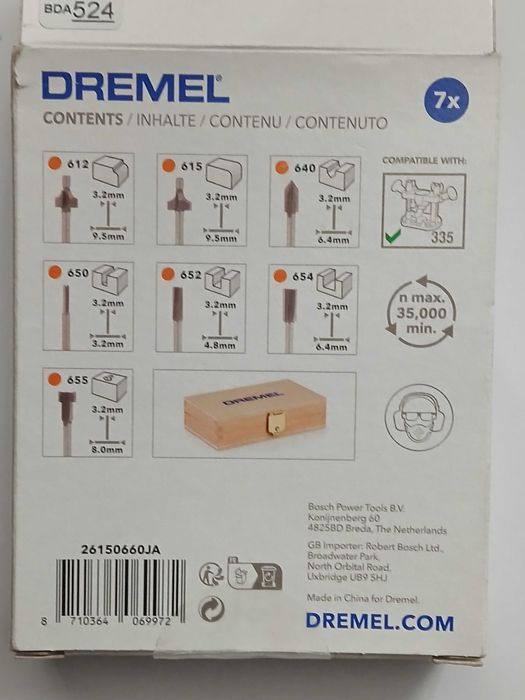 Zestaw 7 frezów wielofunkcyjnych 660 DREMEL*nowa*oryginał