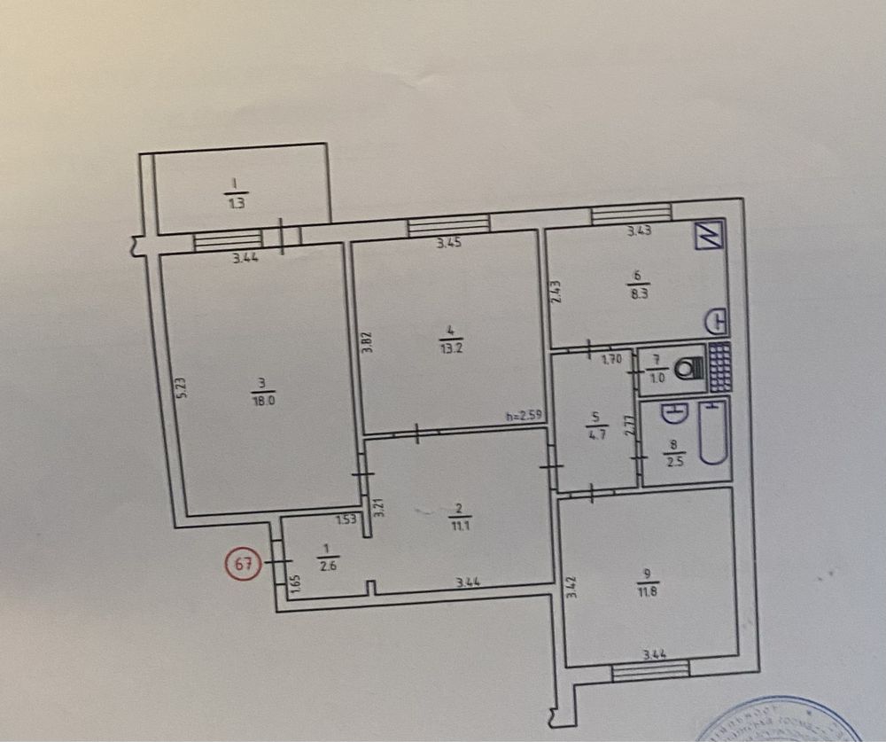 Продаж 3 кімнатна Лифаря 8а