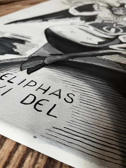 Obraz Baphomet Szatan Satan diabeł farba olejna na płótnie