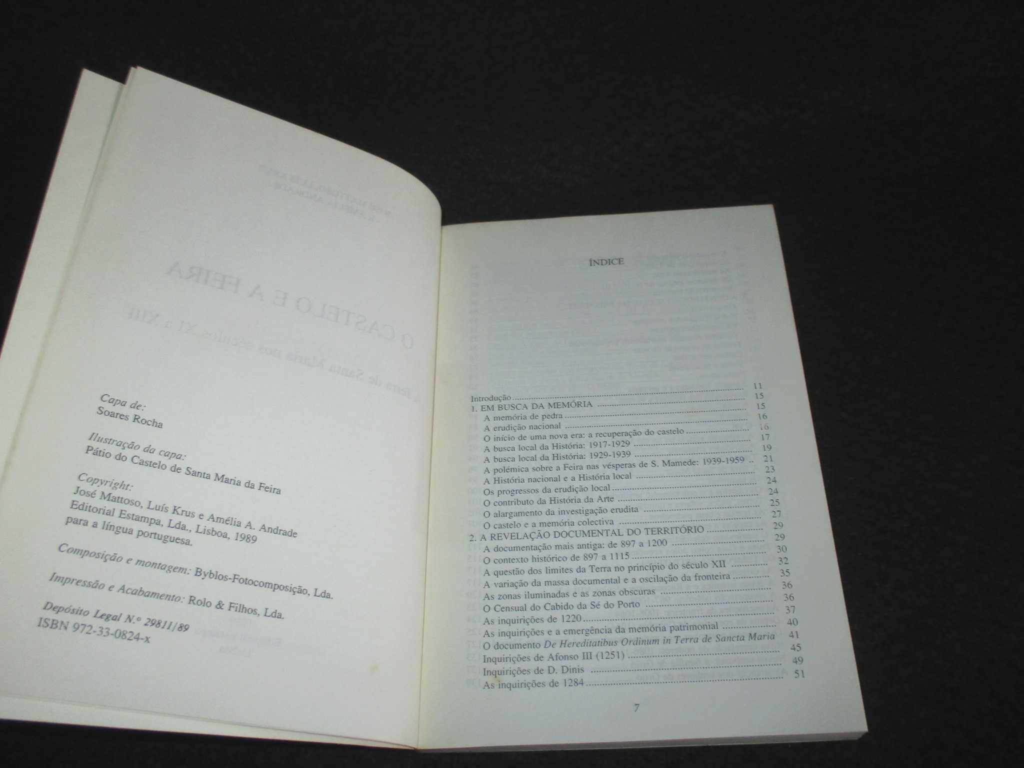 Livro O Castelo e a Feira José Mattoso Luís Krus Amélia Andrade