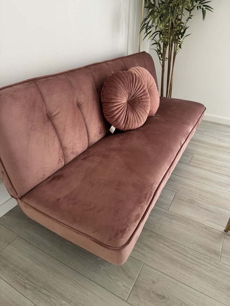 Sofa cama cor de rosa