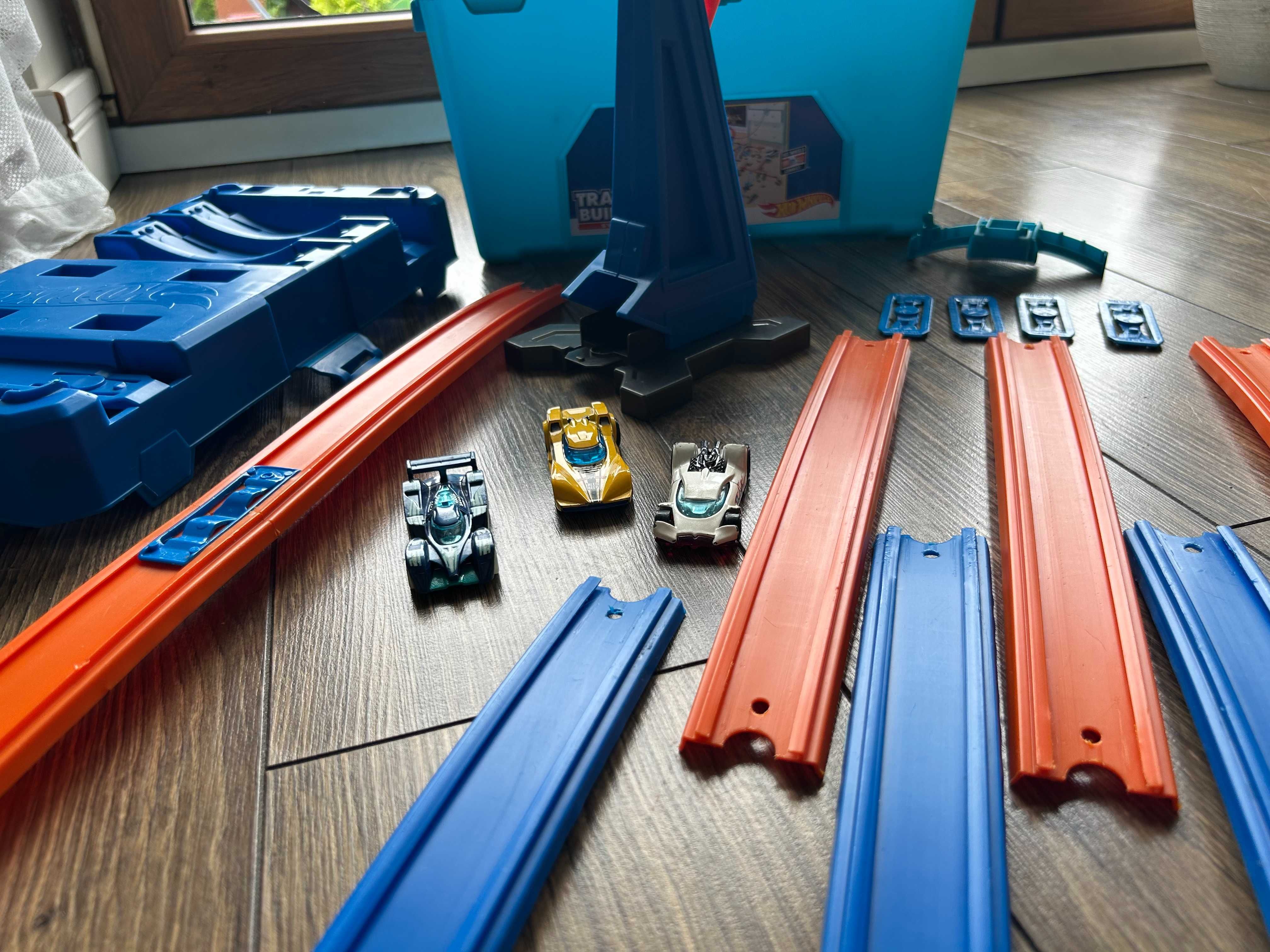 Hot Wheels, Track ,Builder, System, Zestaw, Skrzynka, tor, tory