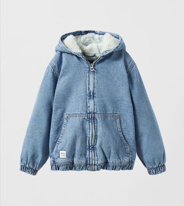 Kurtka jeansowa Zara ocieplana