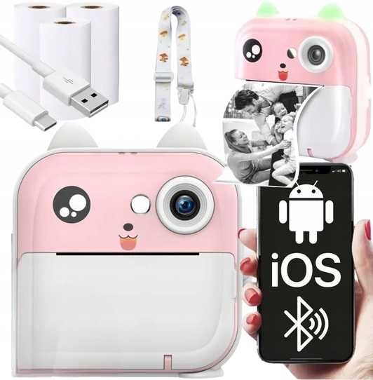 Mini drukarka i aparat 3w1 dla dzieci + gratisy – idealny prezent!