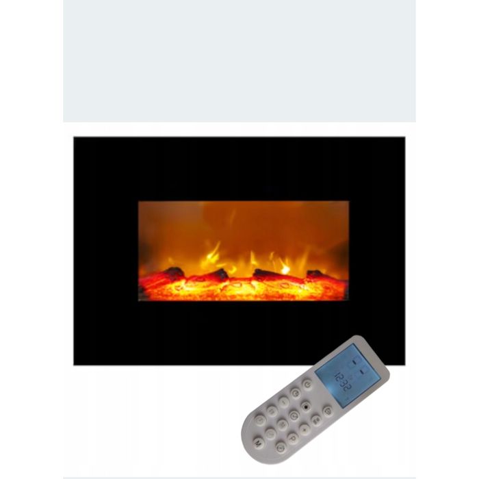 Kominek elektryczny ścienny z funkcją grzewcza 1800 W