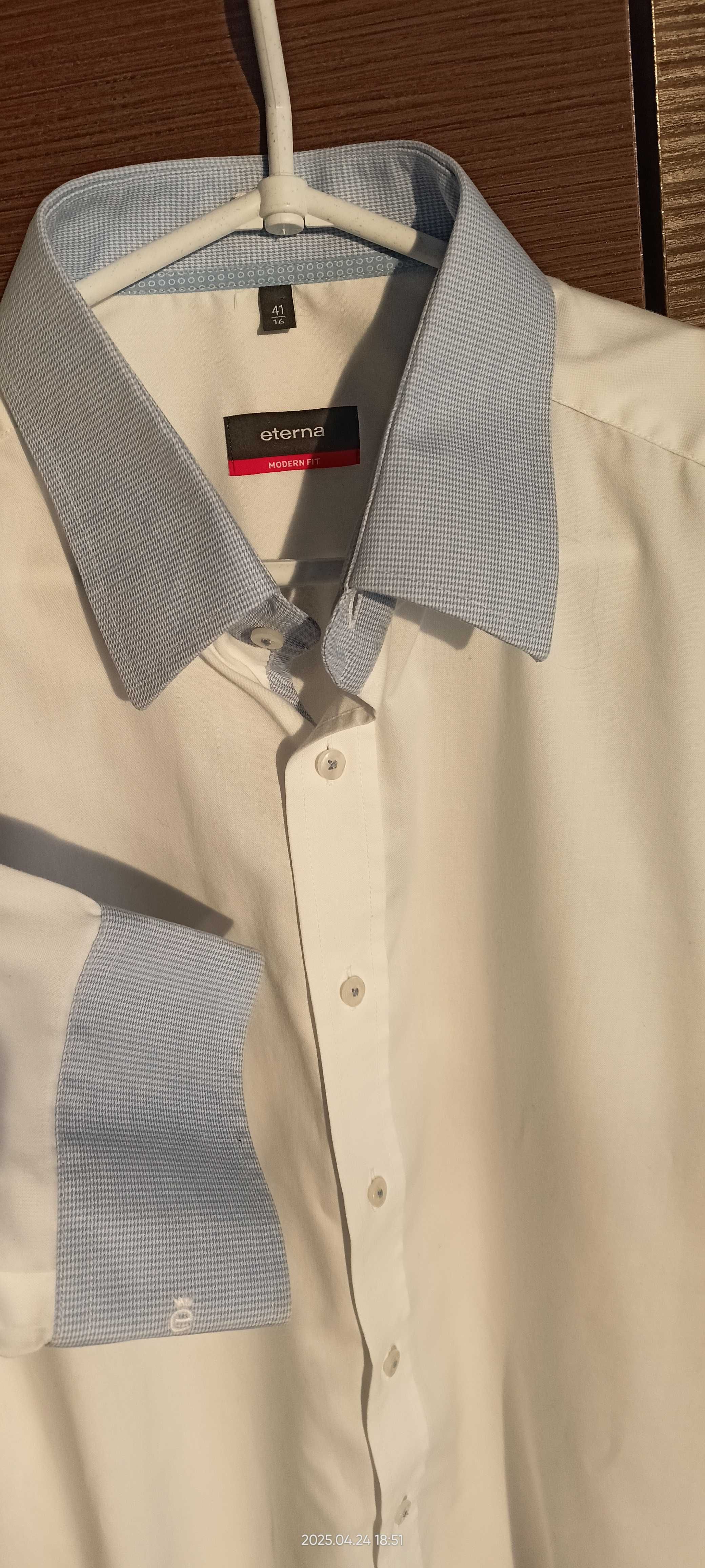 Koszula ETERNA Modern FIT M-L  41 16 szwajc j.nowa biznesowa bawełna