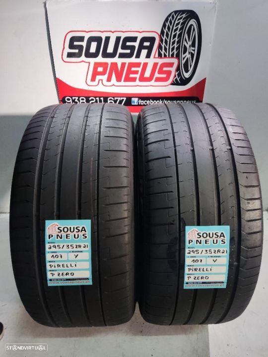 2 pneus semi novos 295-35r21 pirelli - oferta dos portes
