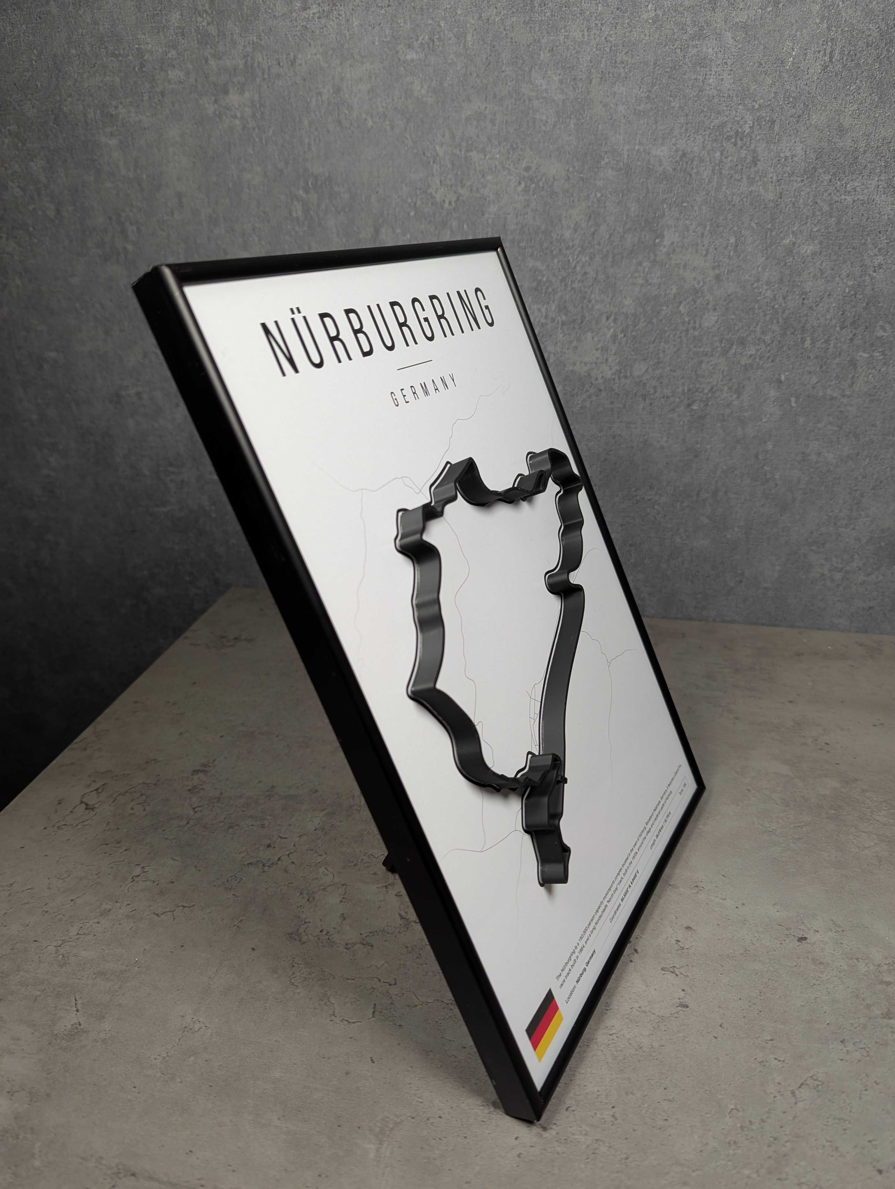 Металева Рамка 30x21см з 3D Трасою Nürburgring Circuit / Нюрбургрінг