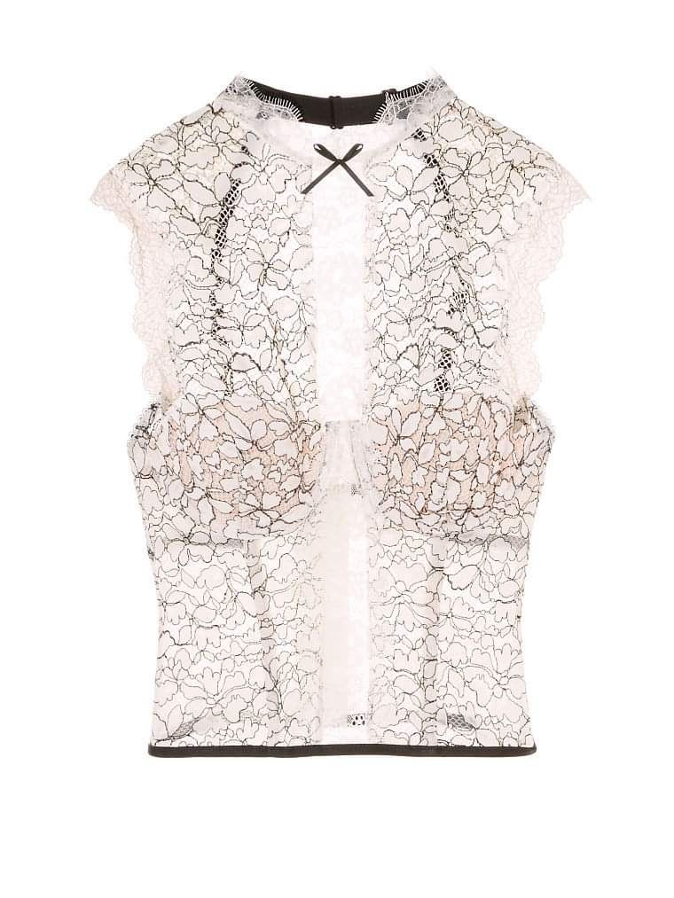 Victoria's Secret Lace High-neck Bustier ORYGINAL! 34C  (70-75 C-D)