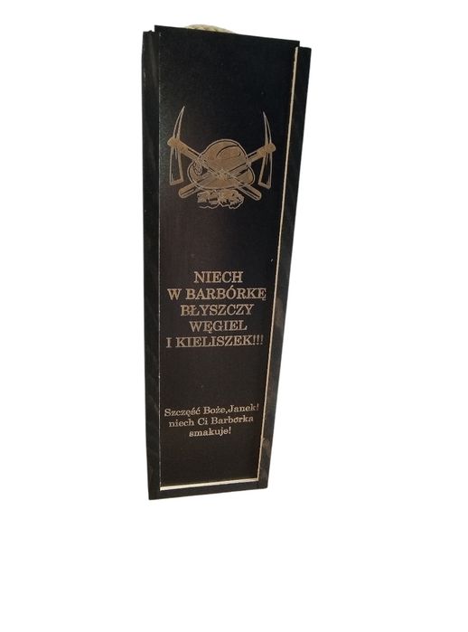 Skrzynka na alkohol Barbórka czarna