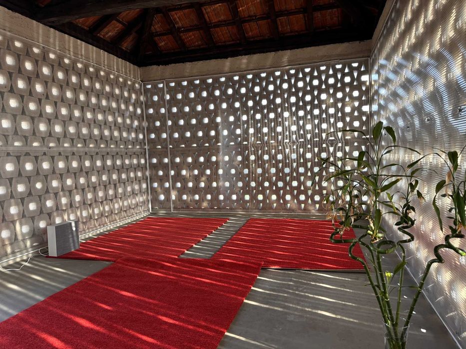 carpete natalícia vermelha