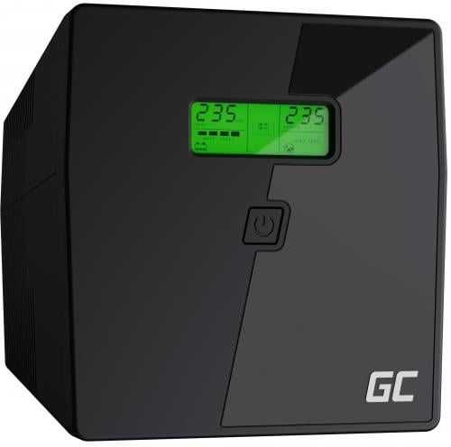 Green Cell UPS (1000VA/600W, 2xIEC, 2x Schuko, AVR, LCD) NOWY