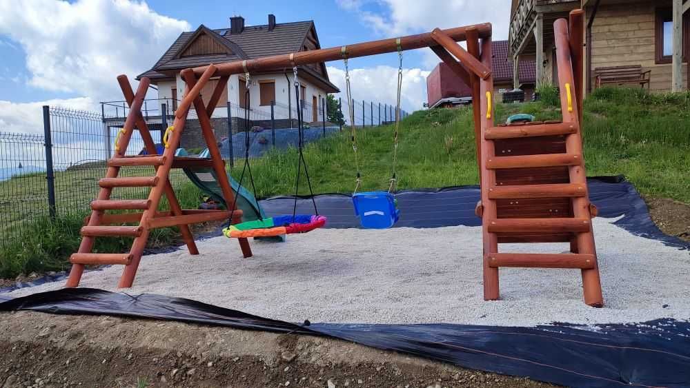 Plac zabaw dla dzieci Ślizg Ścianka 2 Huśtawki Solidny Trwały "Tymek"