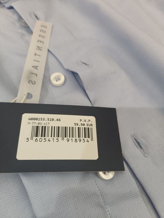 Camisa Giovanni Galli, tamanho 46, azull, a estrear