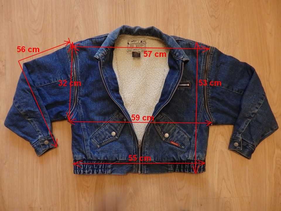 Oryginalna, JORDACHE USA - Firmowa Kurtka Jeansowa z futerkiem.