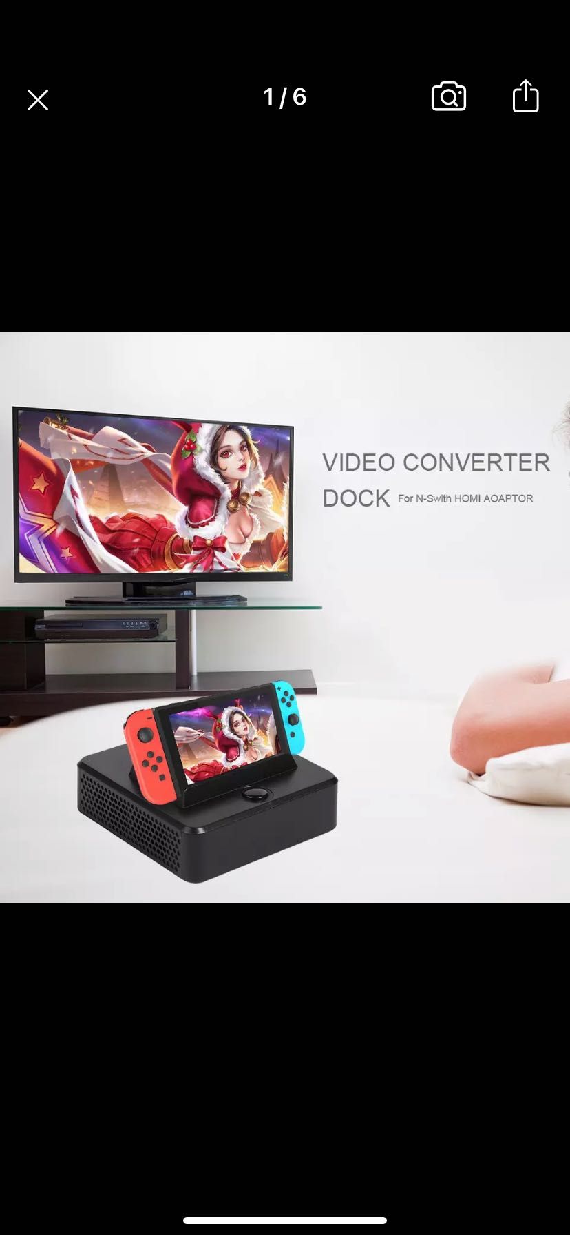 Carregador da Nintendo Switch e vídeo converter da Nintendo Switch