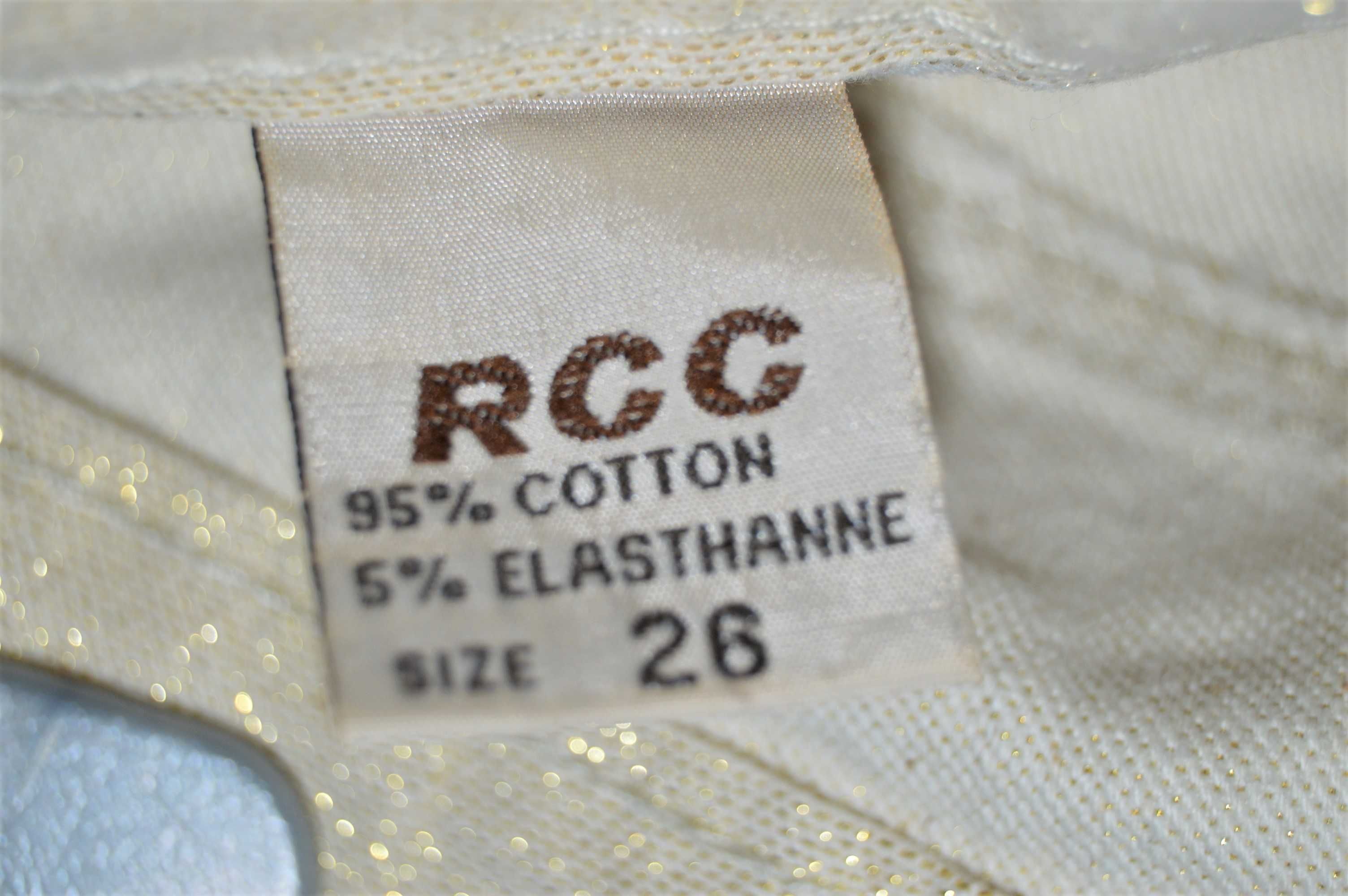 beżowe bermudy spodenki szorty jeans złote kremowe nude 34 xs dżinsowe