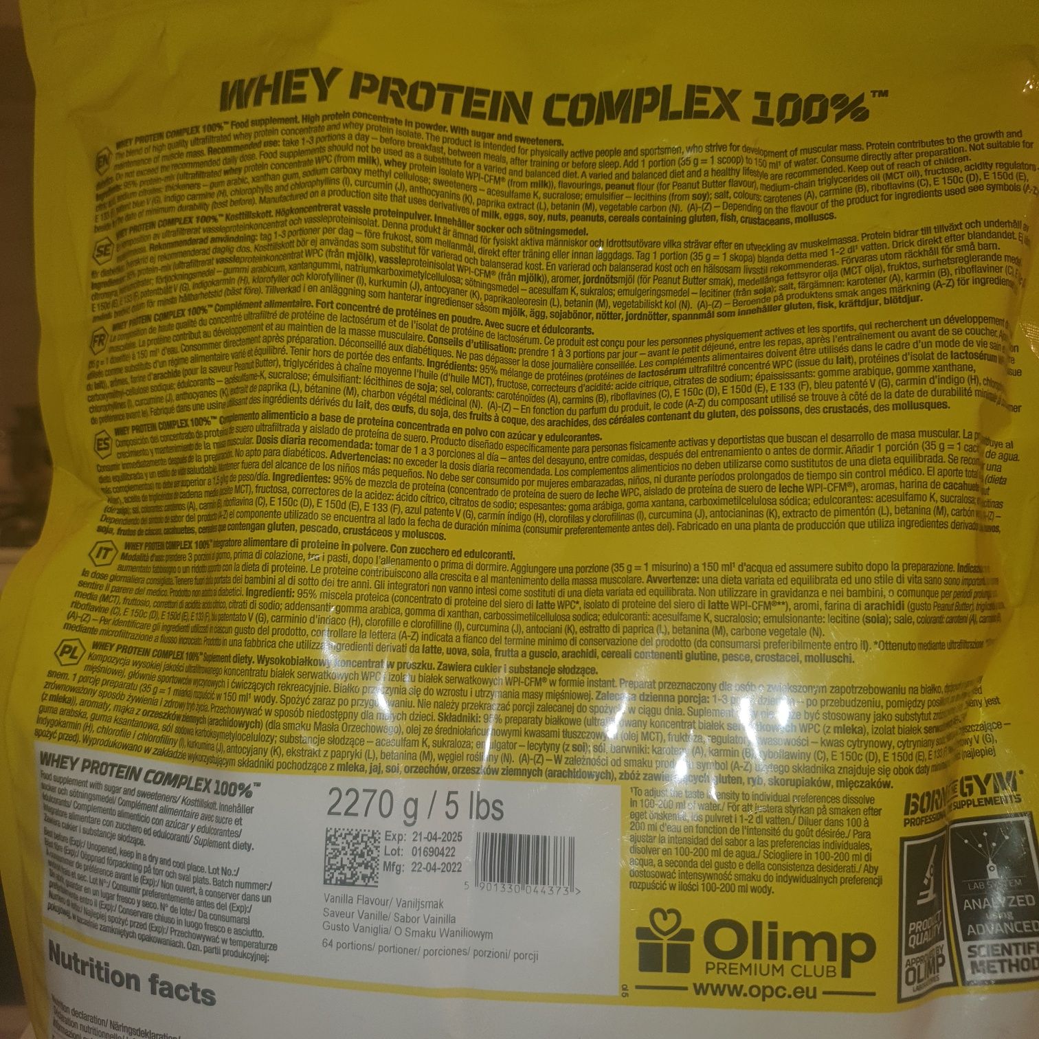 Białko waniliowe Olimp Whey Protein Complex