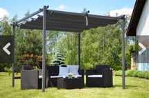 Antracytowa pergola tarasowa La Palma 3x3 Nowa