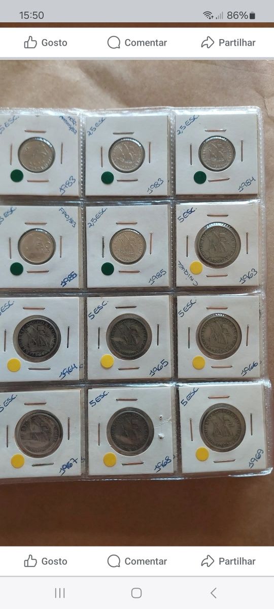 Moedas Colecção 154 moedas para Venda