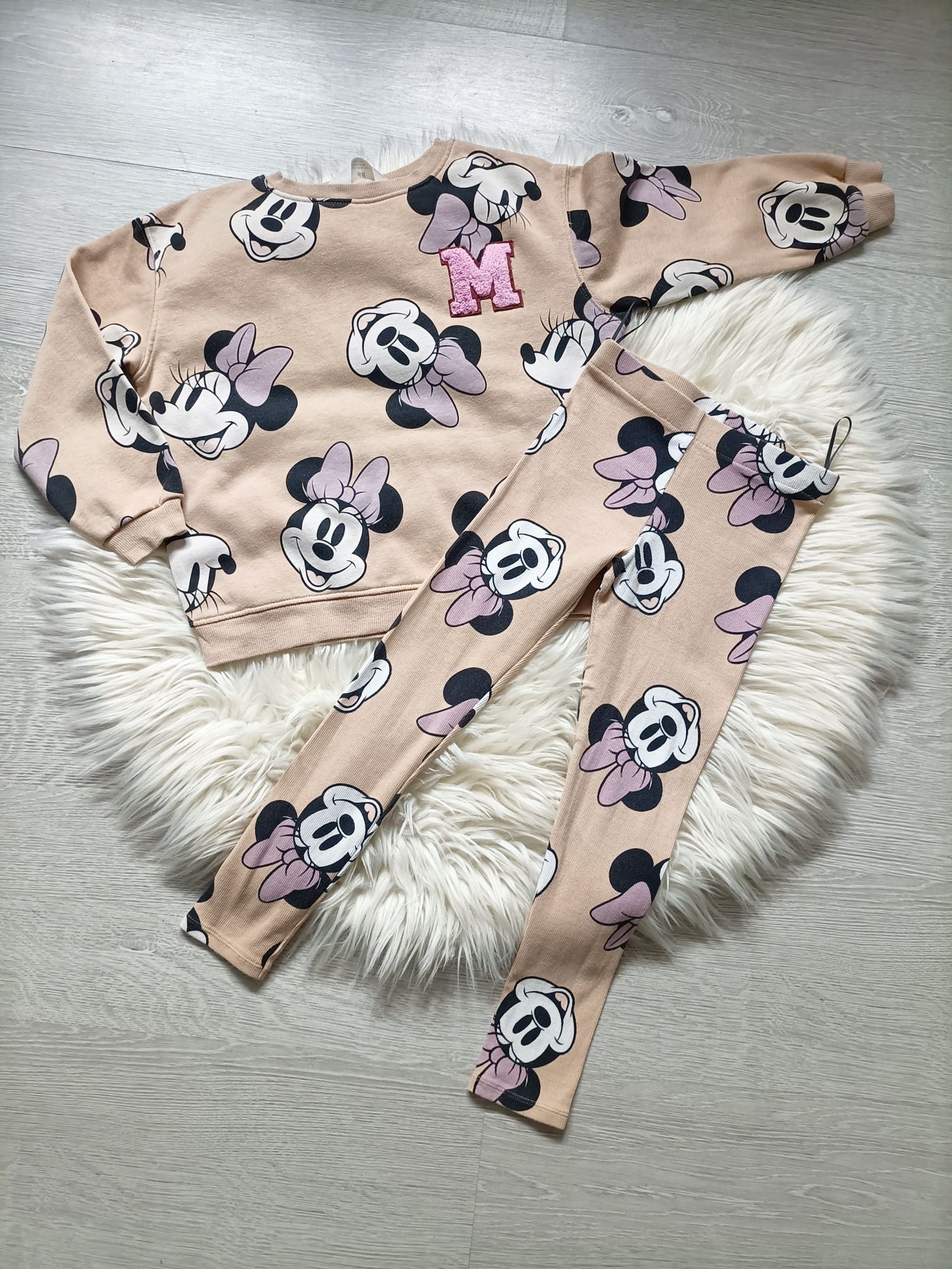 Komplet H&M bluza legginsy myszka Minnie Disney 122 dla dziewczynki