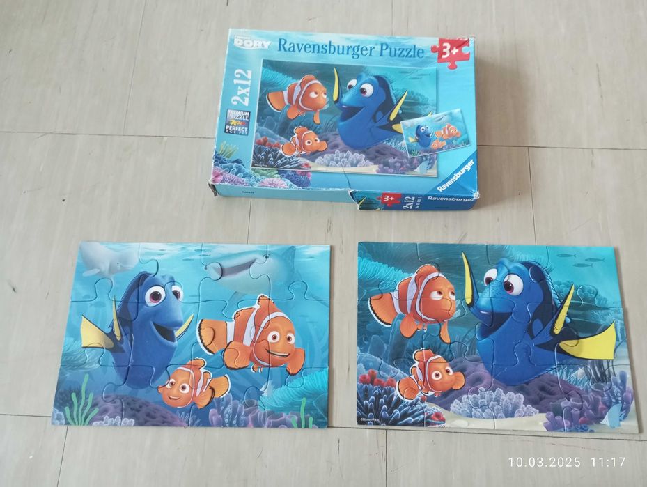 Zestaw puzzle 3 sztuki Nemo, księżniczka Zosia, morze wiek 3 +