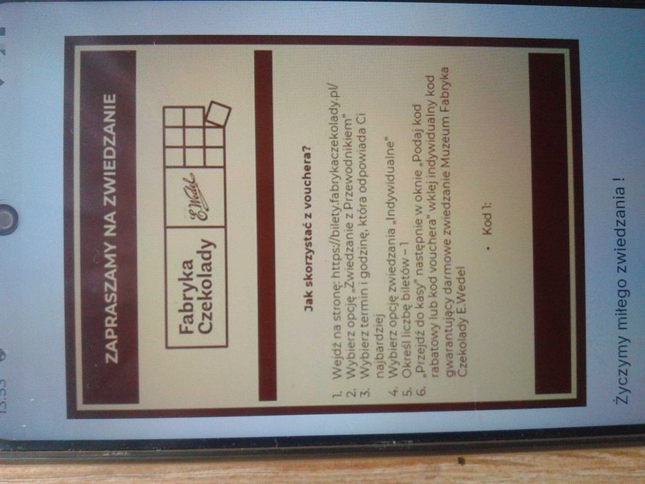 Wedel-bilety/muzeum czekolady