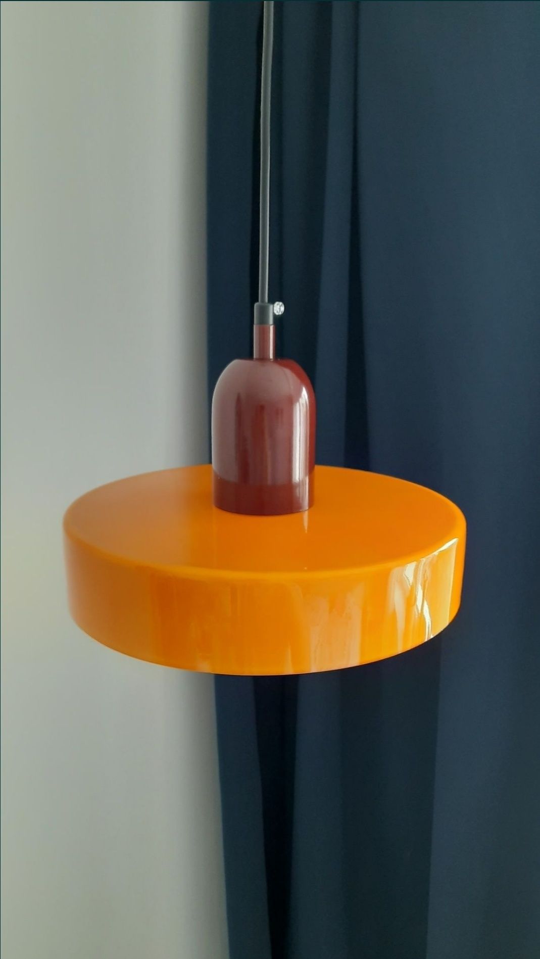 Pomarańczowa lampa wisząca szklana gratis żarówka