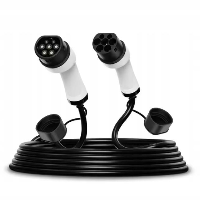 Gruby Solidny Przewód Kabel Ładowania EV Type2 5m 32A 22kW 5x6mm2