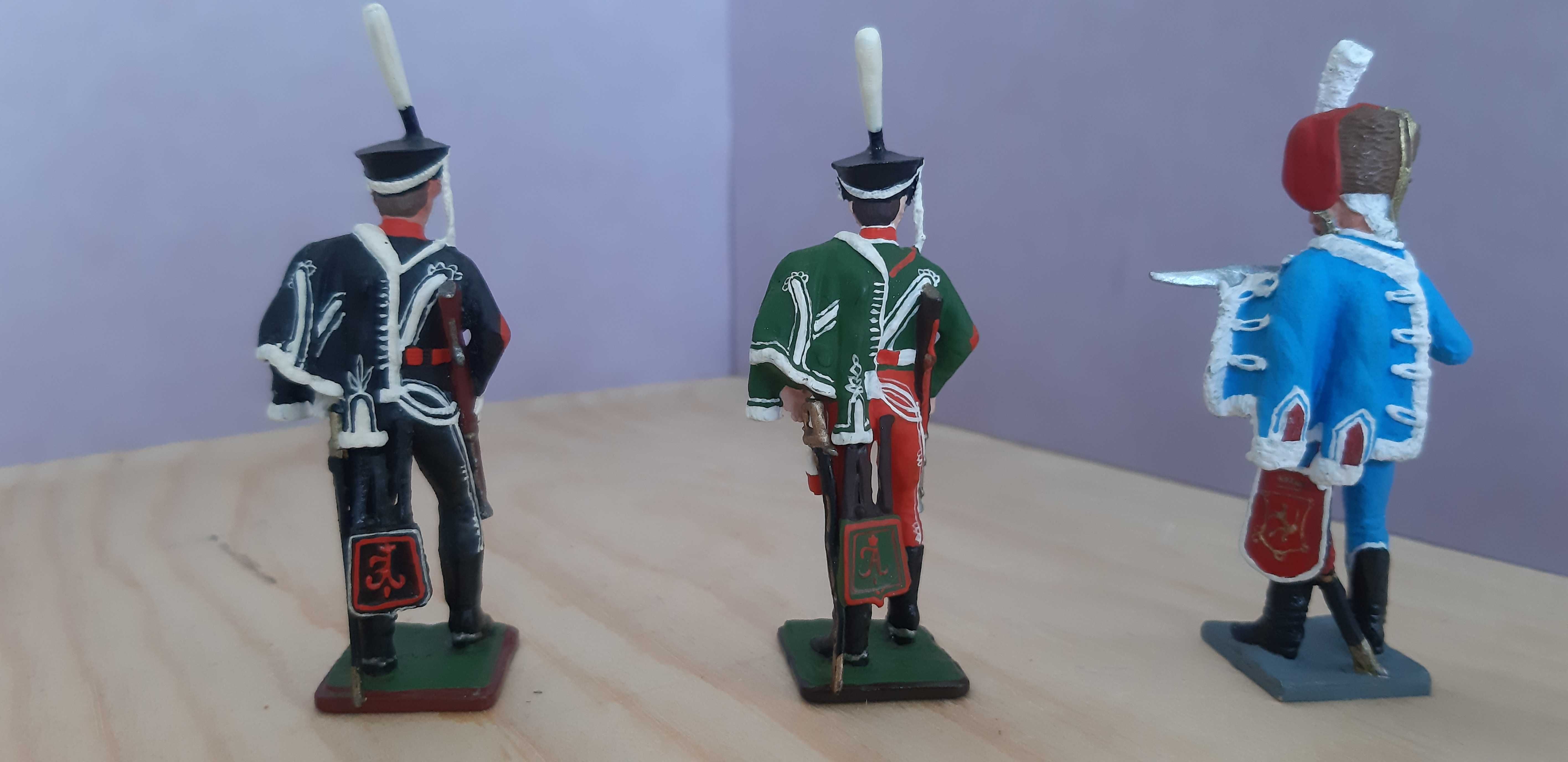 Conjunto 3 Soldados Hussardos Período Napoleónico