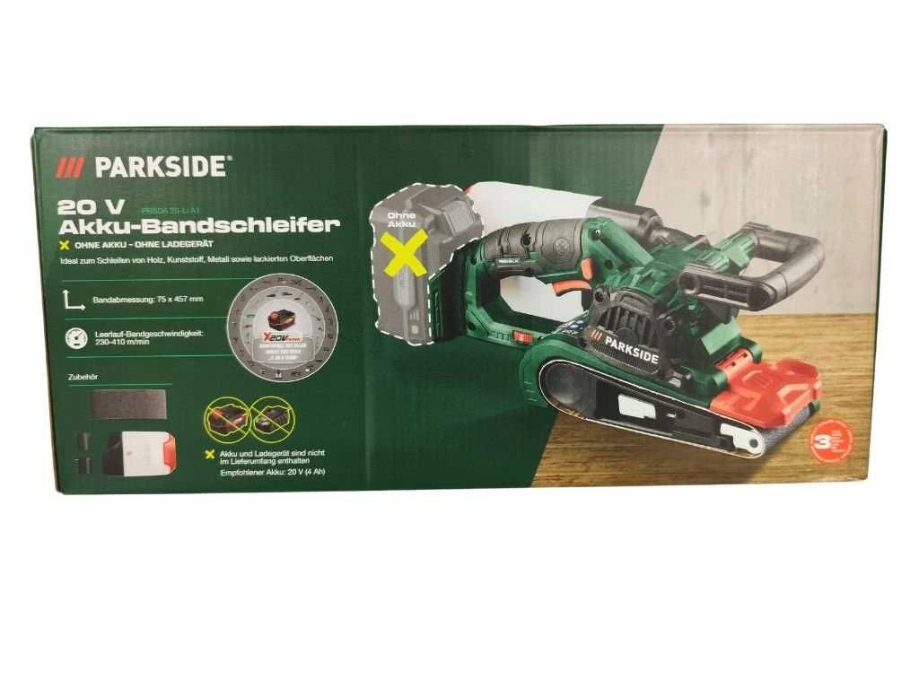 PARKSIDE Akumulatorowa szlifierka taśmowa 20 V, PBSDA 20-Li A1 NOWA