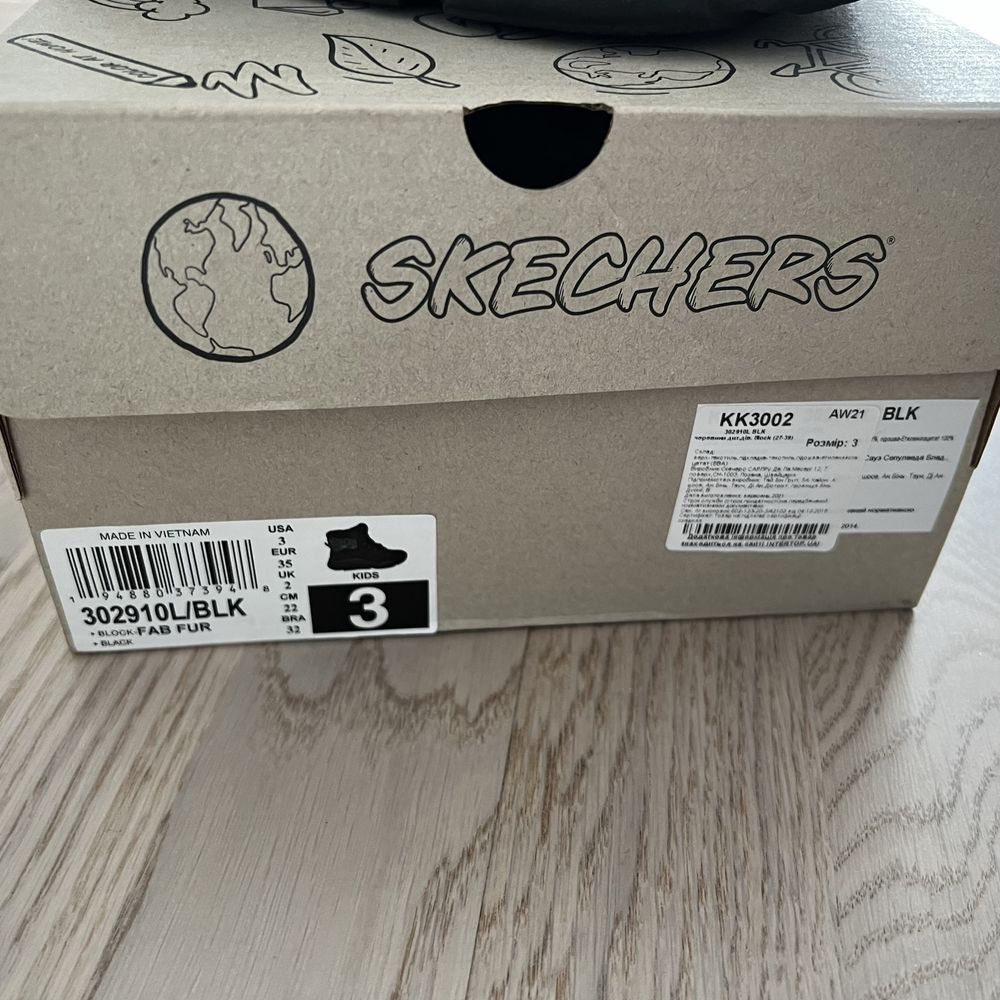 черевики для дівчинки skechers 35 розмір