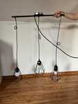 Żyrandol wiszacy lampa Good Home 3 punktowa czarna smertrio czarny