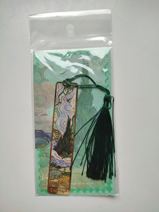 Metalowa zakładka do książki Van Gogh - Pole pszenicy z cyprysami